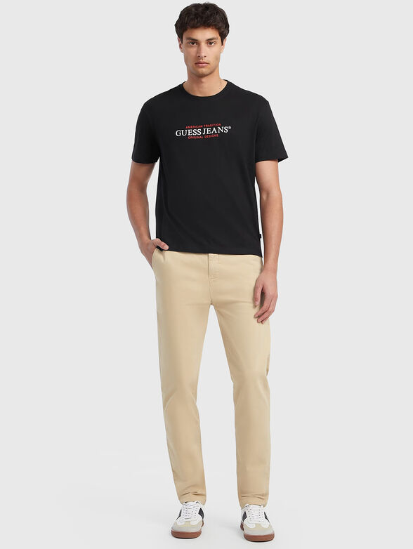 Black T-shirt with logo print - 2