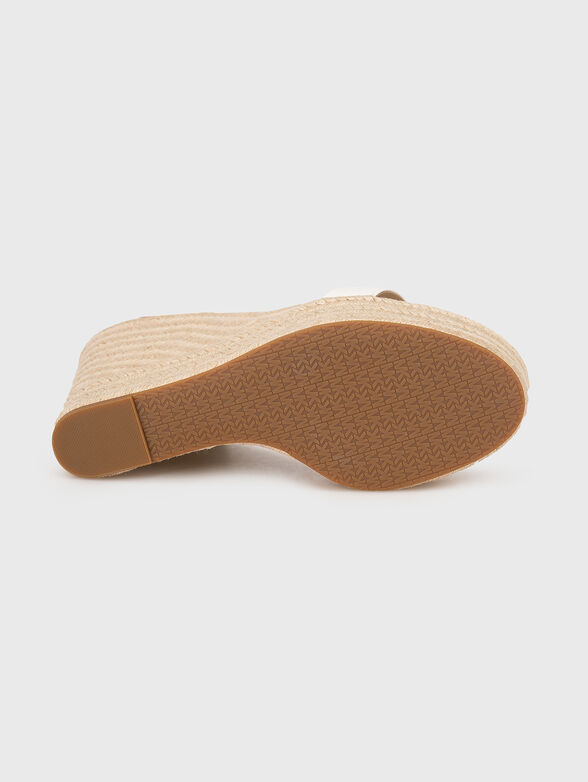 LEIGHTON leather platform sandals - 5
