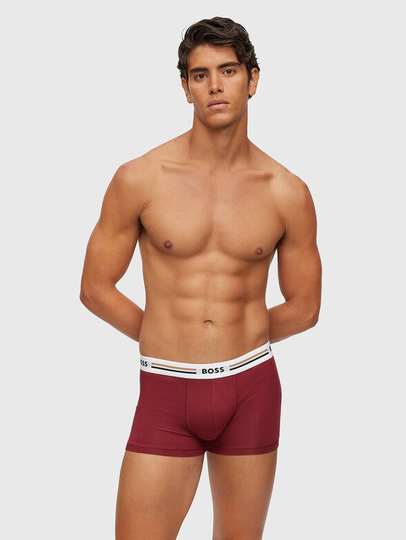 Three-pack black trunks with logo waistbands - 4