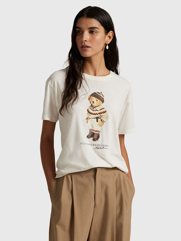 Cotton T-shirt with Polo Bear print - 1