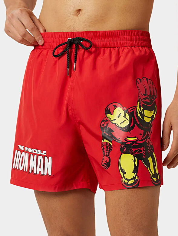 Beach shorts with Iron Man print - 2