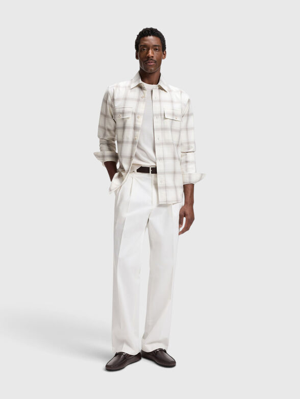 Checkered cotton and wool shirt - 2