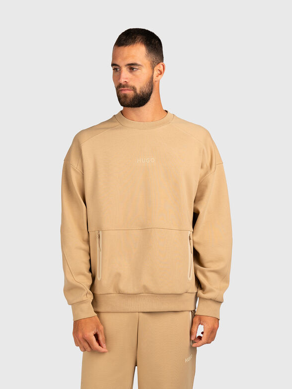 Cotton sweatshirt with pockets - 1