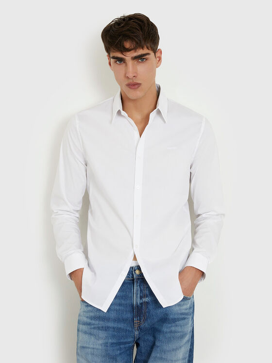 Long sleeve logo cotton shirt - 1