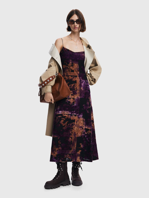 Dress with print and thin straps - 6