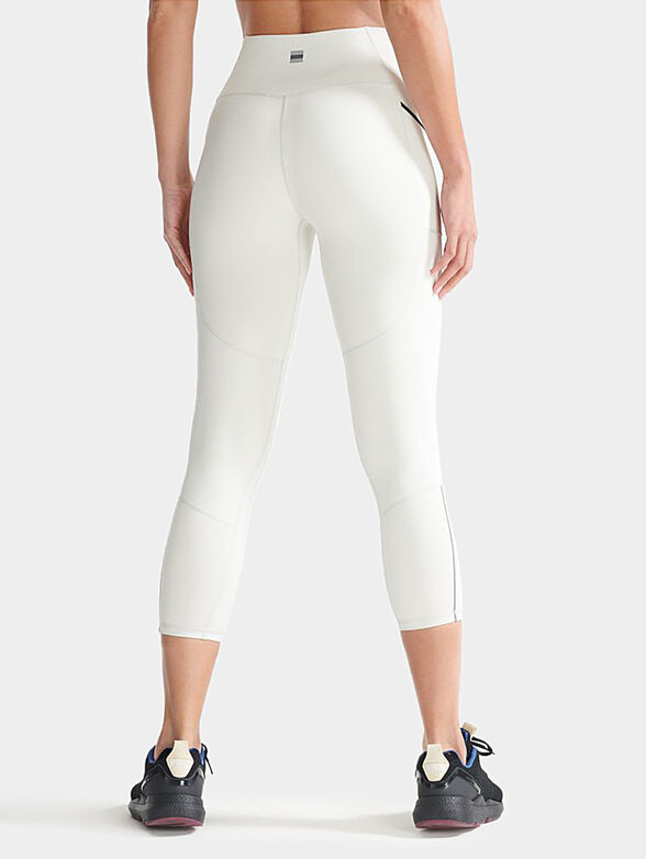 Sports leggings in pale grey color - 4