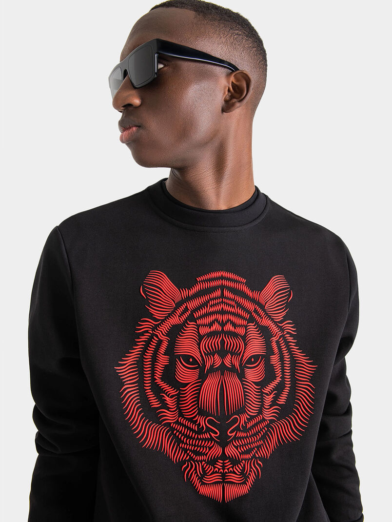 Sweatshirt with tiger print - 3