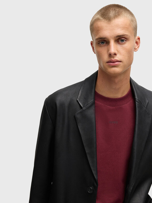 Oversized T-shirt with oval neckline - 4