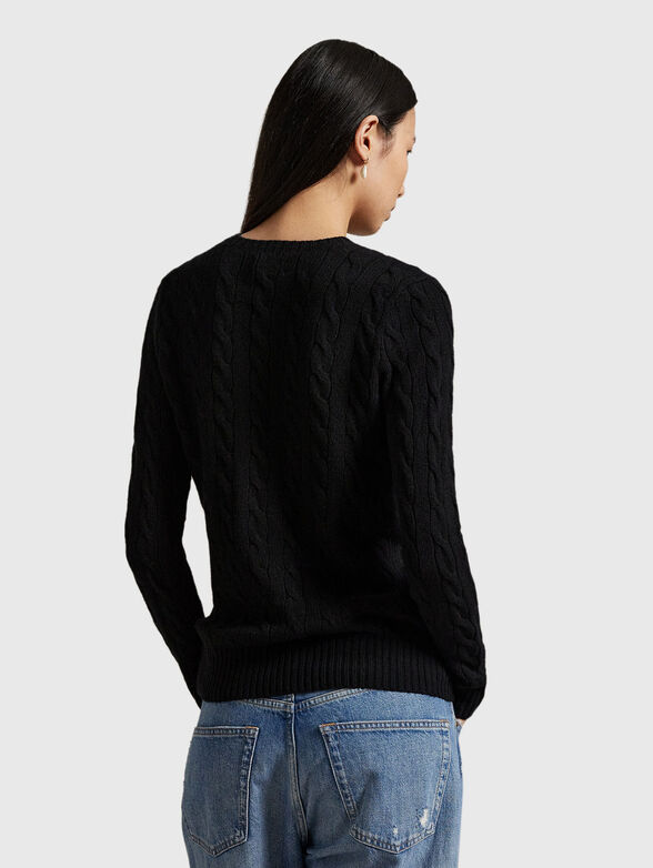 Slim fit wool and cashmere sweater - 3
