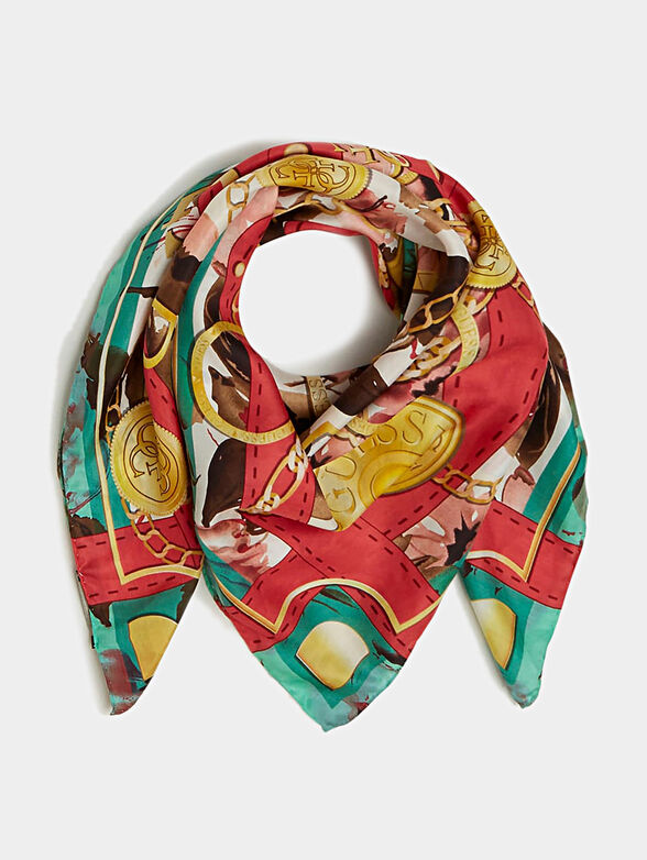 ALBI NATURE scarf with floral print - 1