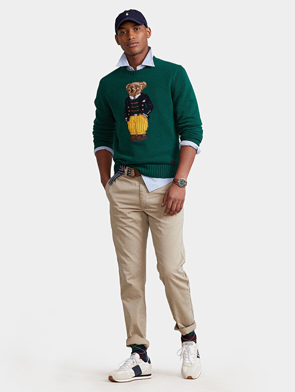 Green sweater with Polo Bear logo - 4