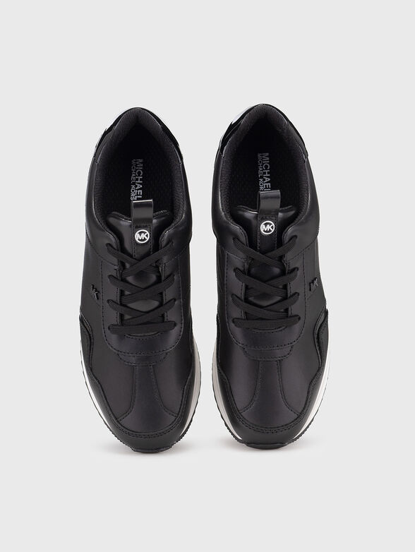 Leather sports shoes with logo - 6