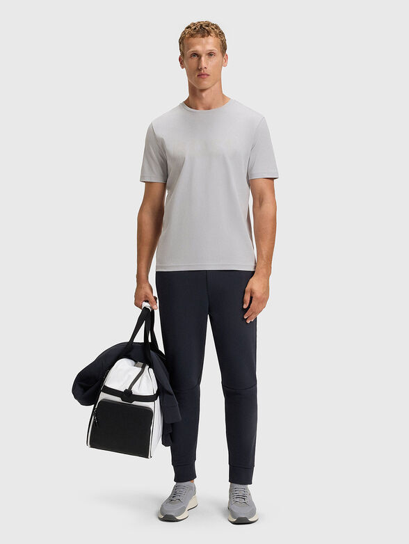 Gray T-shirt with logo print - 2