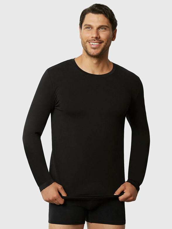 NEW SIMPLY black long sleeve blouse - 1