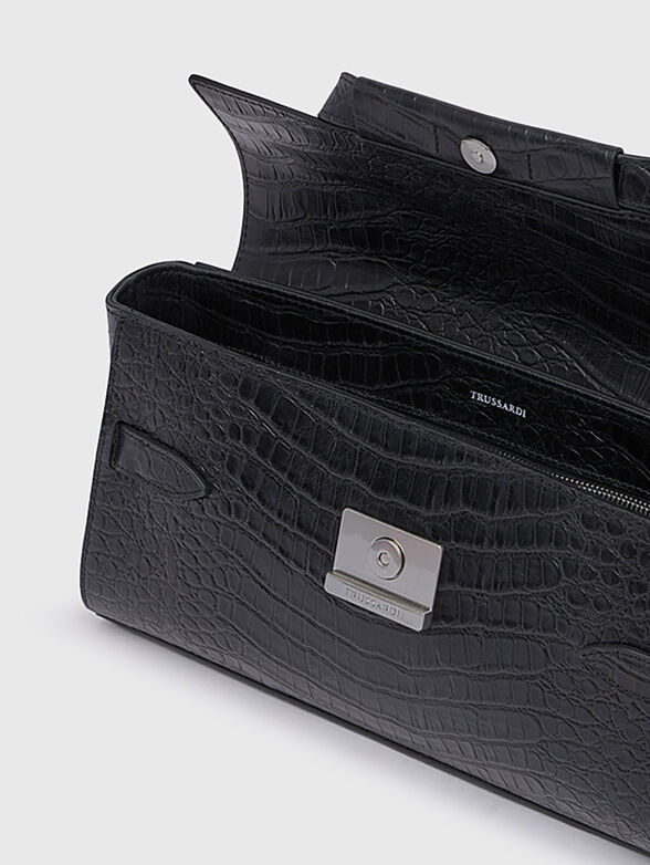 Leather bag with croco effect - 4