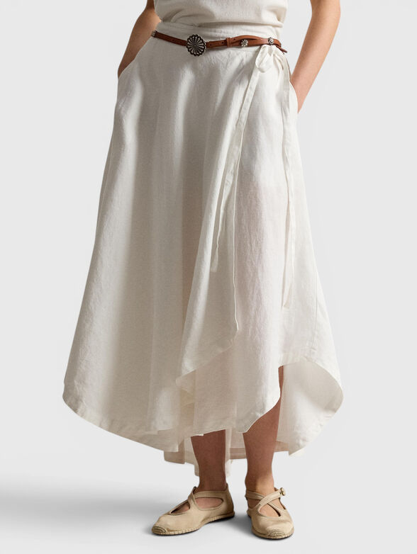 Midi skirt with an asymmetrical hem - 1