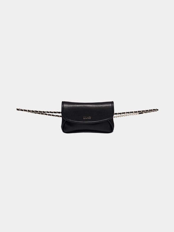 Black belt bag with chain details - 5