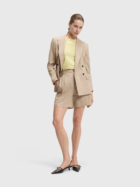 Double-breasted jacket with stripes  - 2