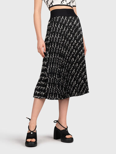 Skirt with soleil and logo motifs - 3