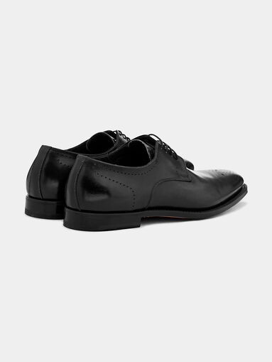 Black leather Derby shoes - 3