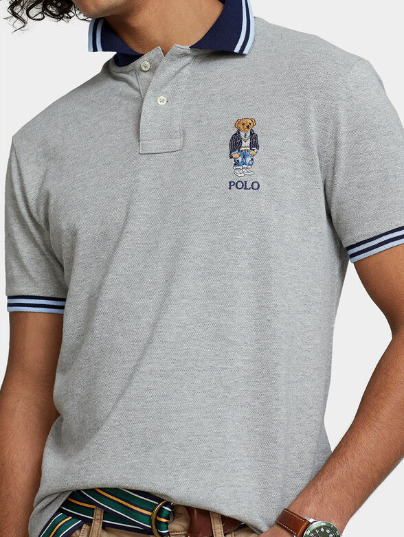 Polo-shirt with contrast stripes and Polo Bear embroidery - 4