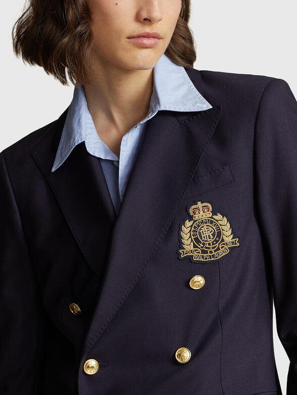 Jacket with accent patch and buttons - 4