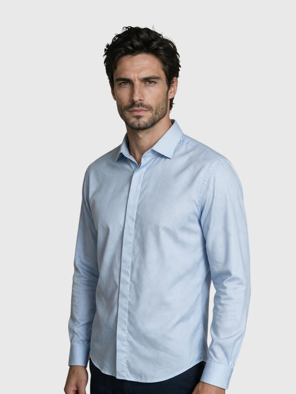 Long-sleeved cotton shirt - 1