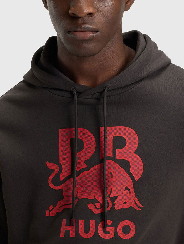 HUGO x RB cotton sweatshirt with hood - 4