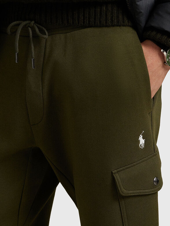 Cotton cargo trousers with waist ties - 3