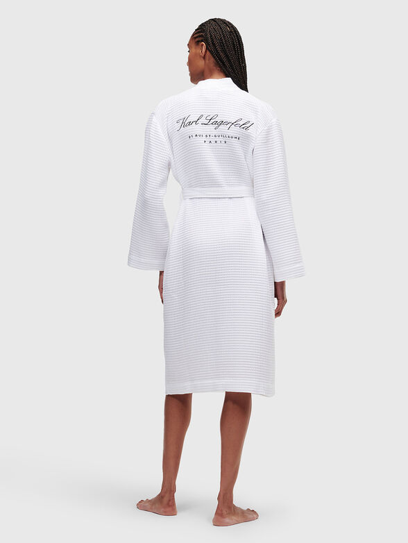 HOTEL KARL black bathrobe with logo embroidery - 2