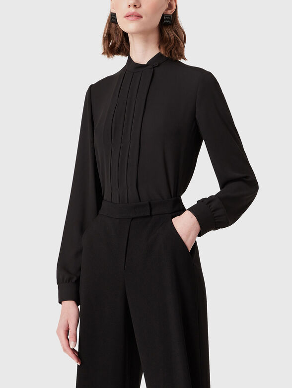 Shirt with long sleeves and gathered effect - 1