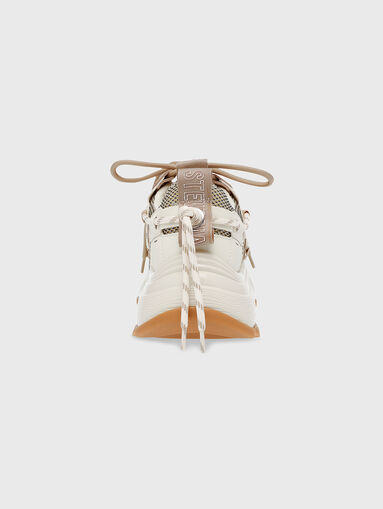 TAZMANIA white sneakers with brown details - 3
