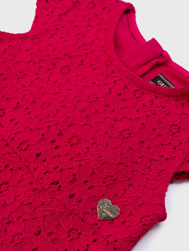 Red lace dress - 5