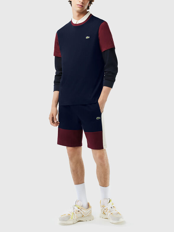 Black T-shirt with embroidered logo  - 2