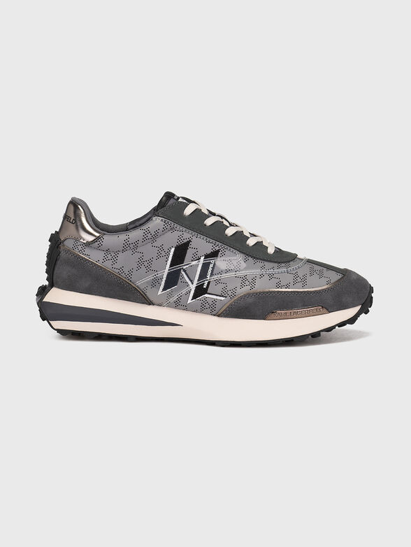 ZONE blue sports shoes with logo accents - 1