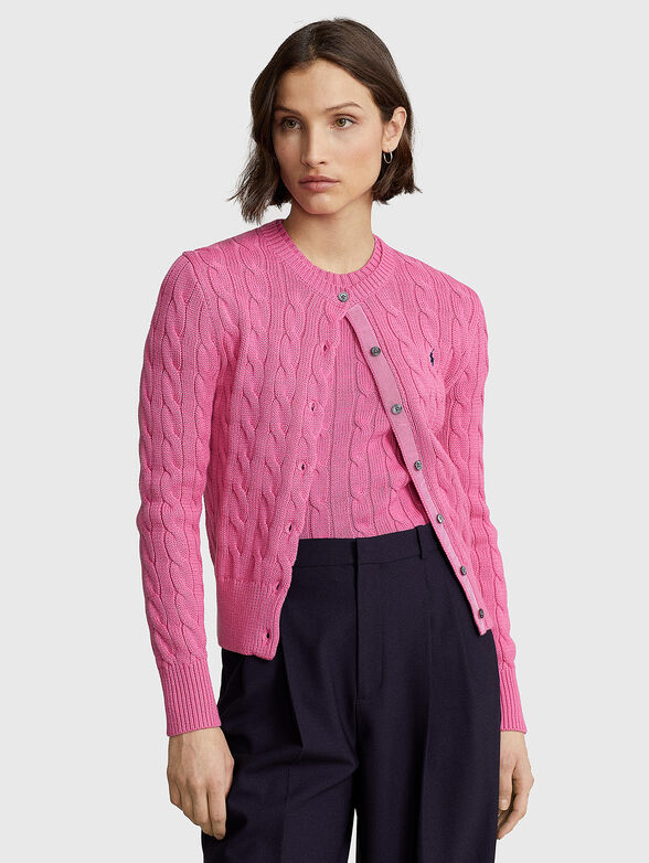 Knitted cotton cardigan  - 0