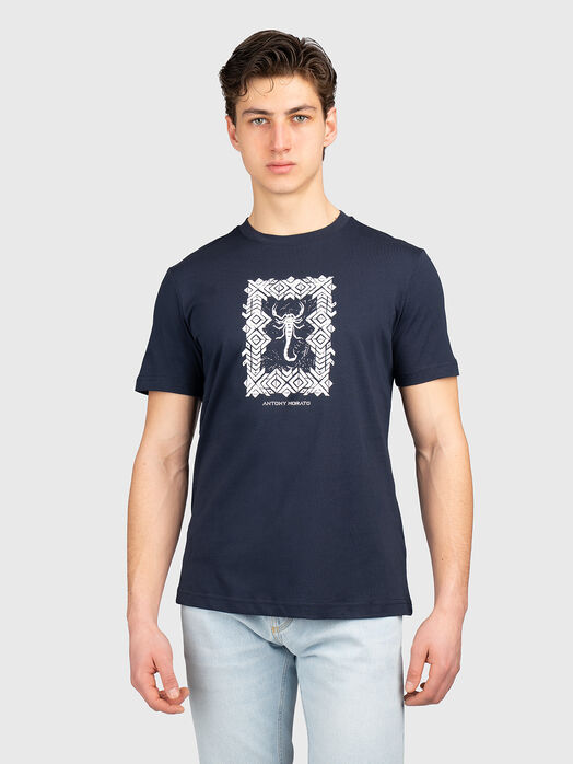 Cotton T-shirt with contrasting print