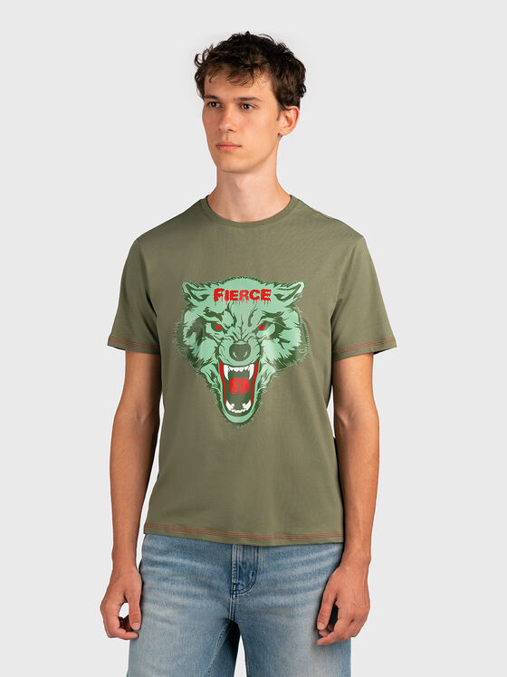 TS179 T-shirt in cotton blend with print - 1