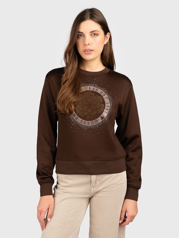Sweatshirt with rhinestones - 1