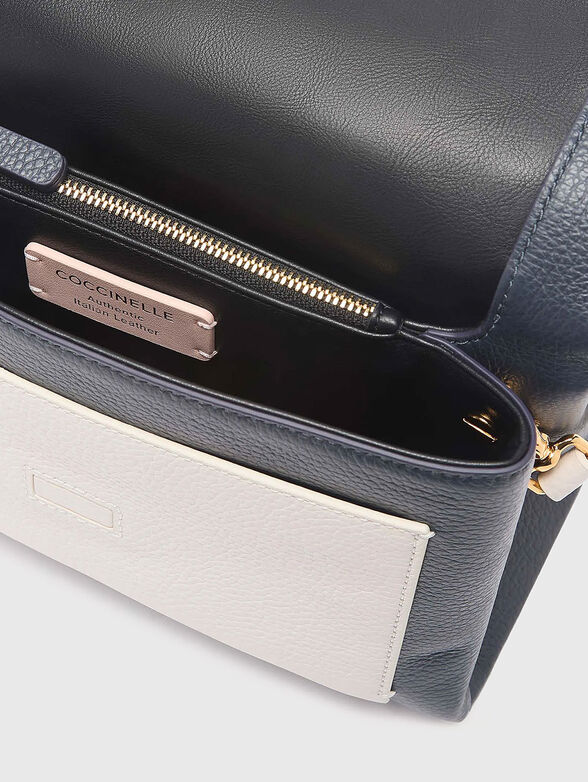 Color-block effect leather shouldrer bag - 6