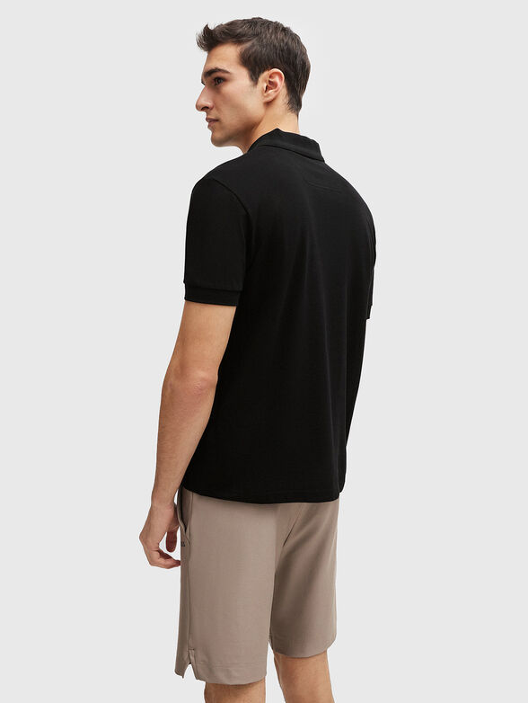 Black polo shirt with mini logo detail - 3
