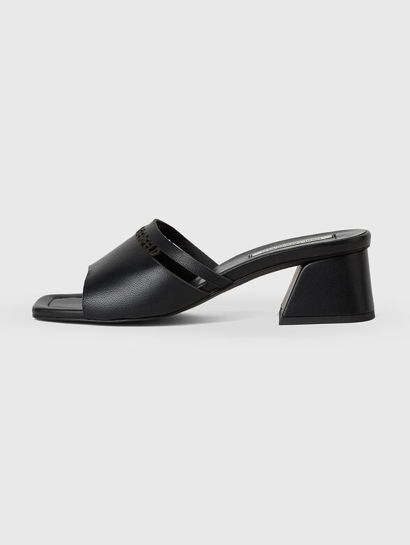 PLAZA leather heeled slippers - 1