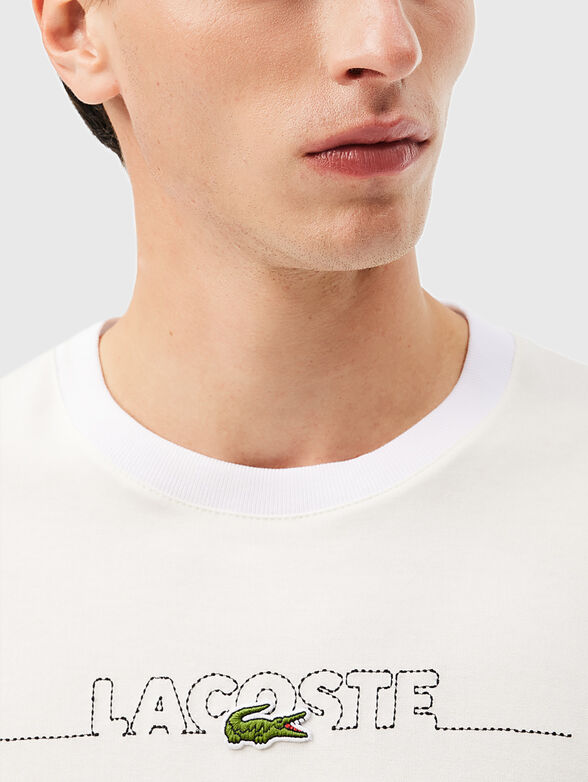 Logo embroidery T-shirt - 4