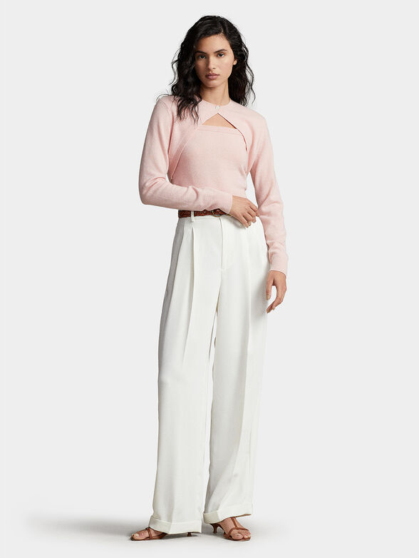 Pink cashmere cardigan - 2