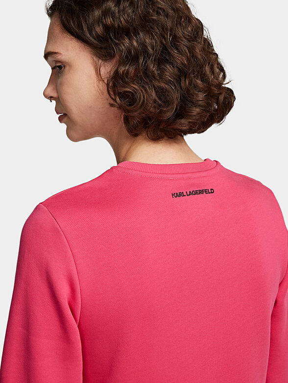 Cotton sweatshirt with graphic logo print - 3