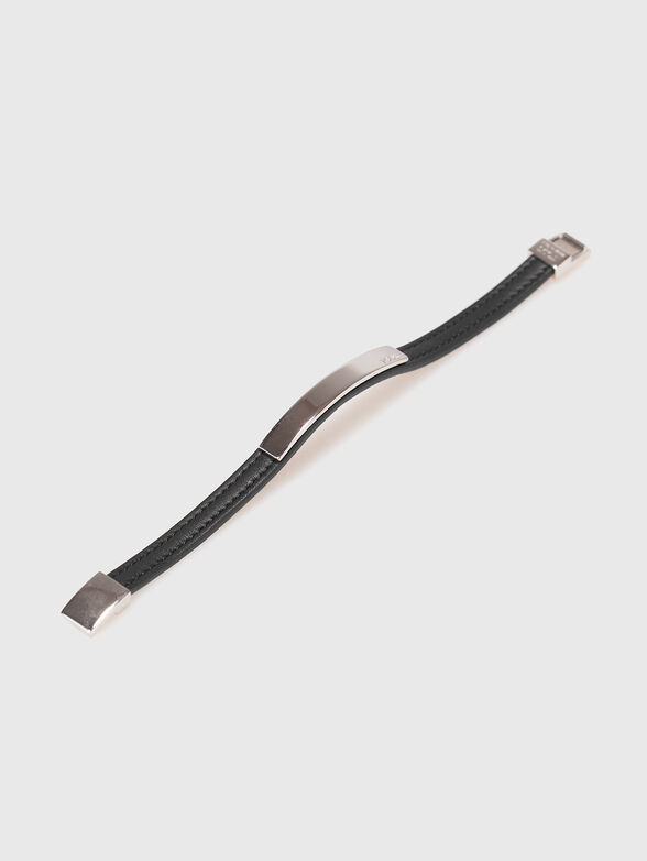 Leather bracelet with logo detail - 4