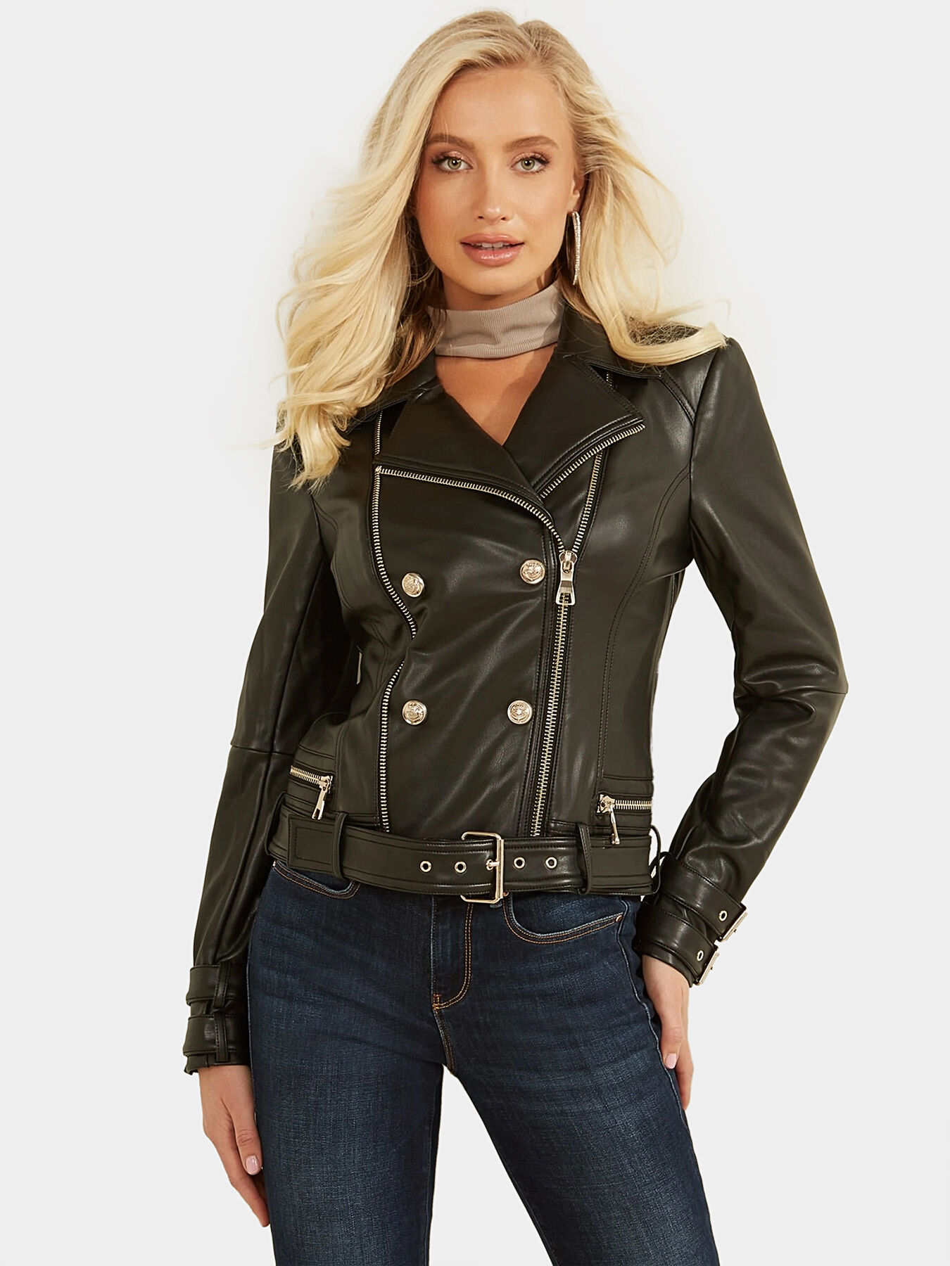 leather guess jacket