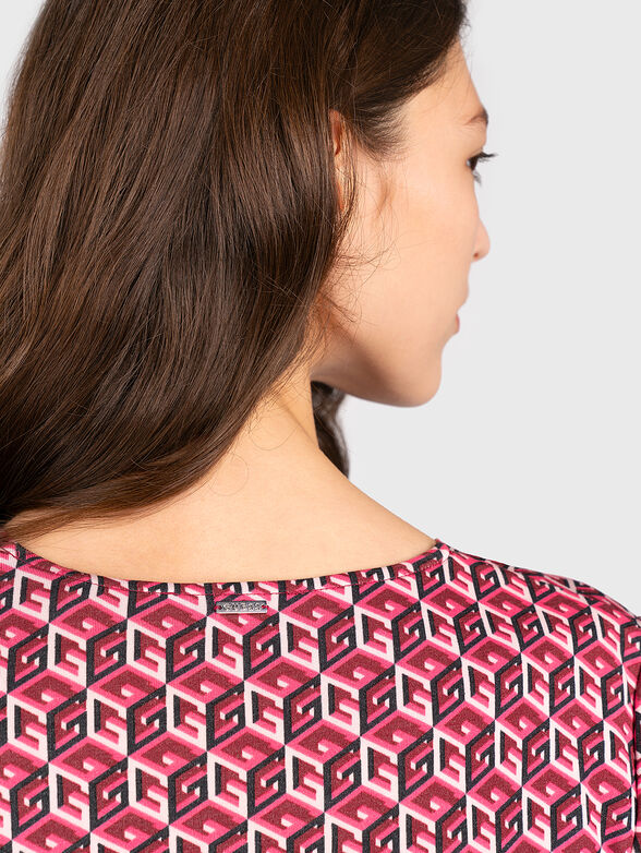 CHRISTIN Dress with monogram logo print - 4