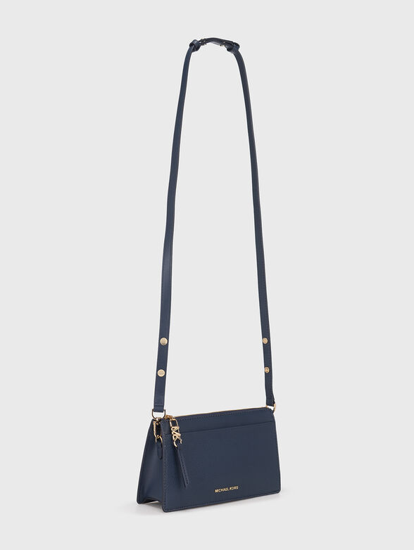 Dark blue crossbody bag with gold details - 2