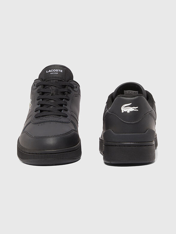 Black leather sneakers - 5